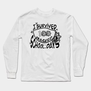 I survived 100masked school day Long Sleeve T-Shirt